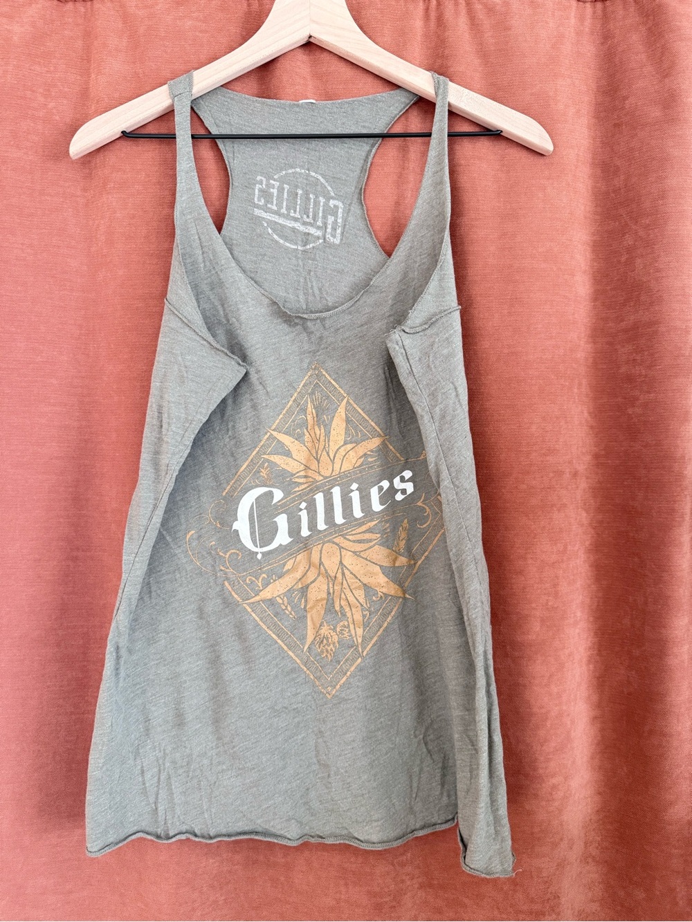 Gilli Olive Green Graphic Racerback Tank